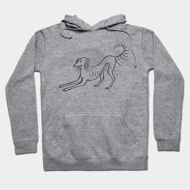 Playful Saluki Hoodie by illucalliart